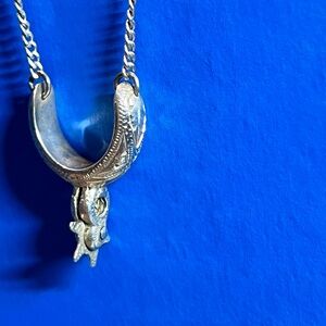 Vintage-Silver Spur Necklace from 1940's